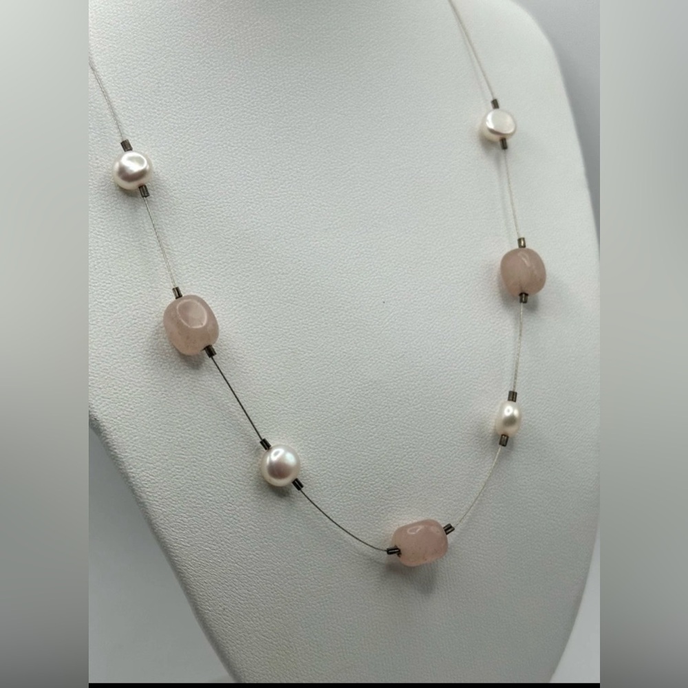 SILPADA Elegant Pink and White Beaded Necklace